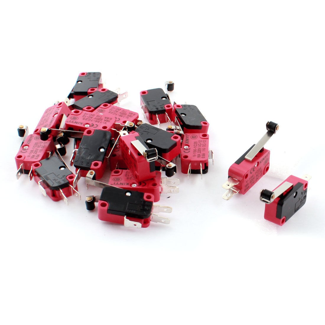 20 Pcs V-156-1C25 Micro Limit Switch Long Hinge Roller Lever Arm Snap Action LOT