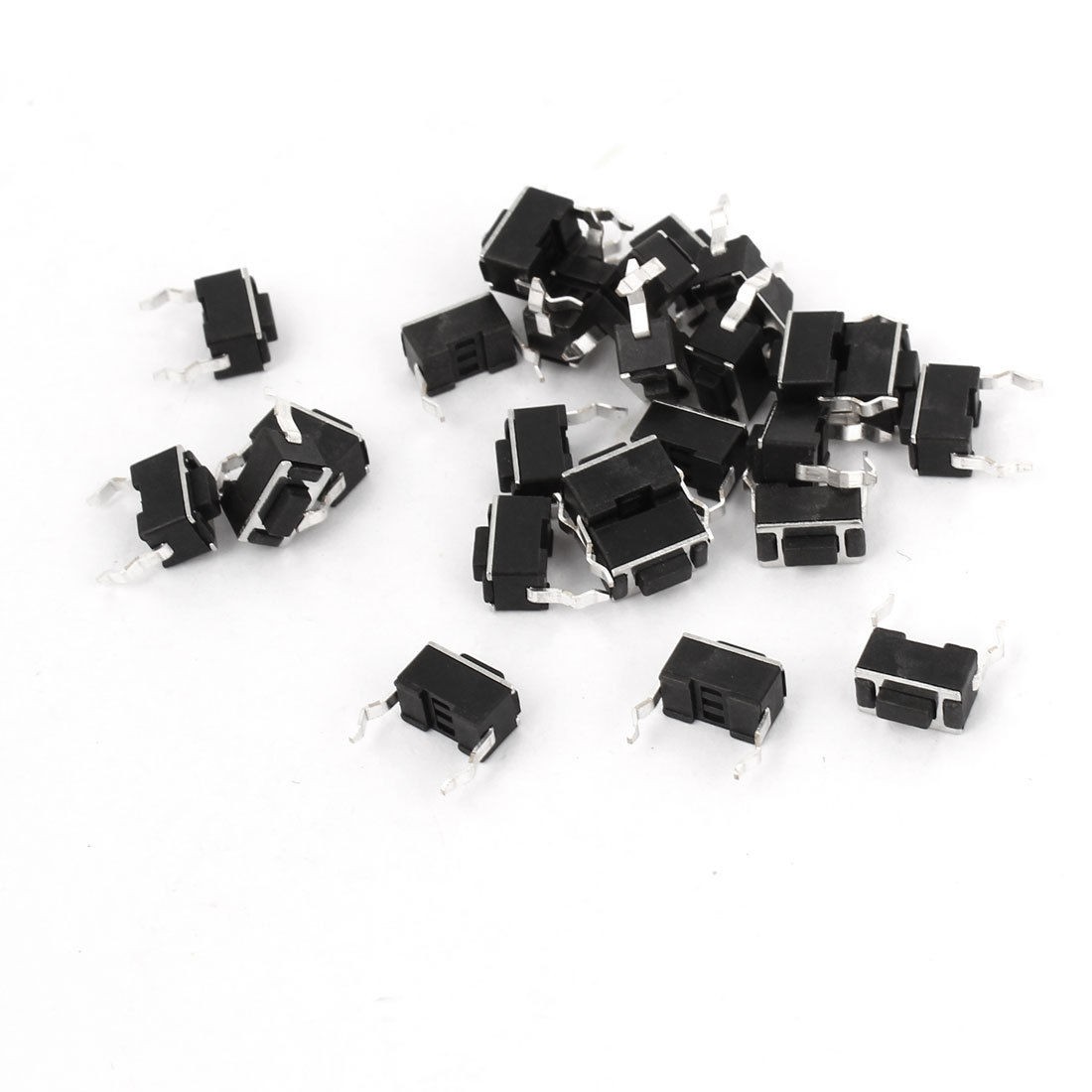25pcs DIP 2 Terminals Momentary Push Button Tactile Switch 6x3x4.3mm