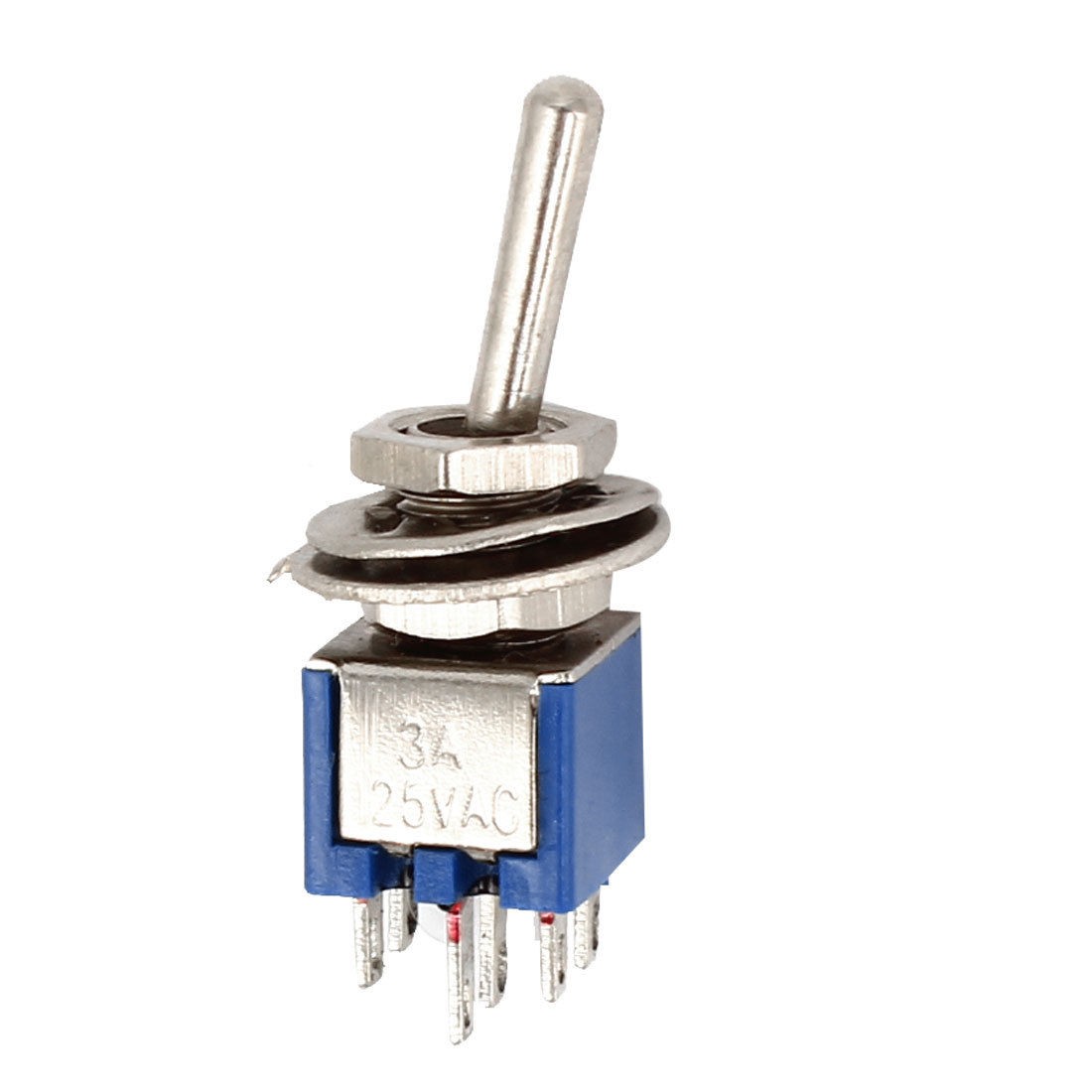 SPDT On/ON Dual Positions 6 Pin Latching Toggle Switch AC 125V 3A