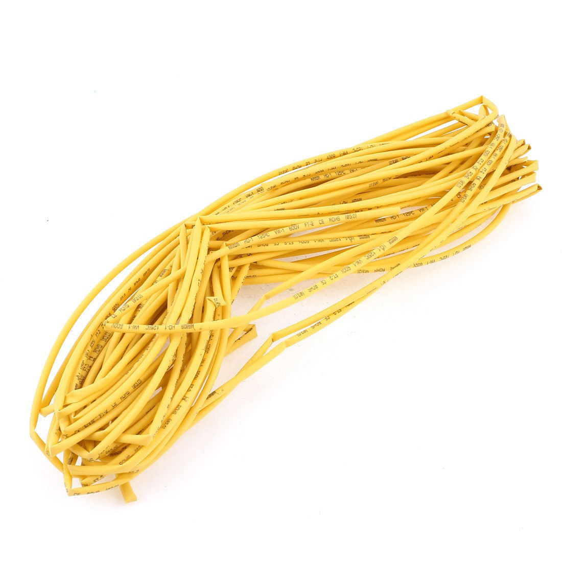 Ratio 2:1 Yellow Polyolefin3mm Dia Heat Shrink Cover Wire Shrinkable Tube 20M