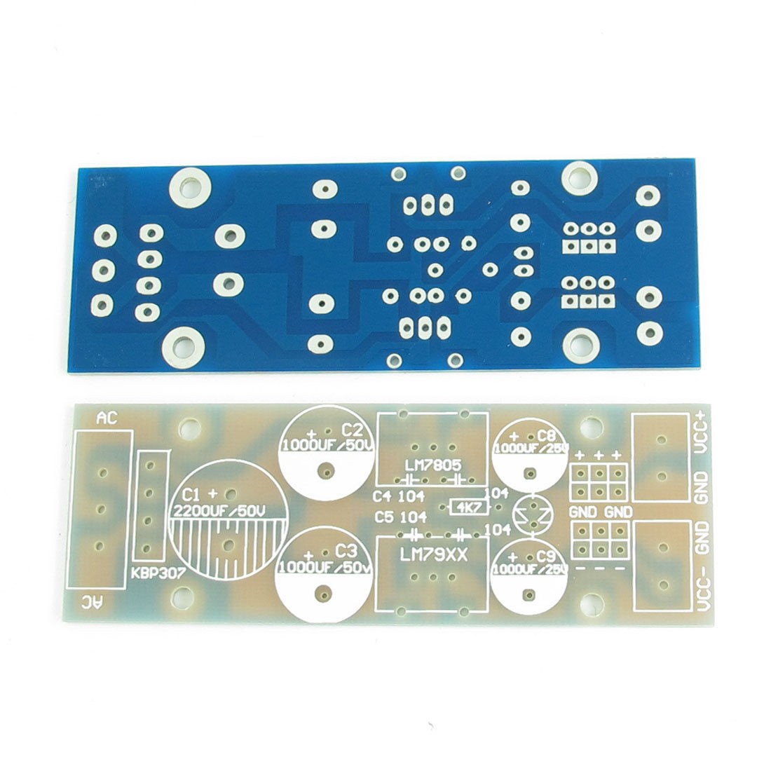 2 Pcs L7805 L7905 Voltage Regulator Module Blank PCB Board 90mm x 30mm