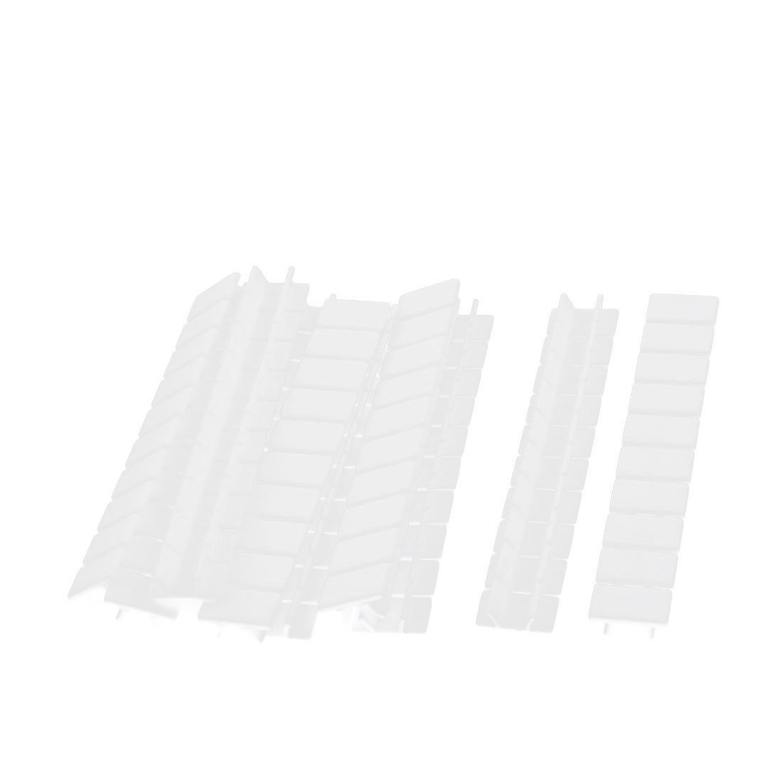 10 Pcs Clip-in Universal White Plastic Terminal Board Mark Marking Strip