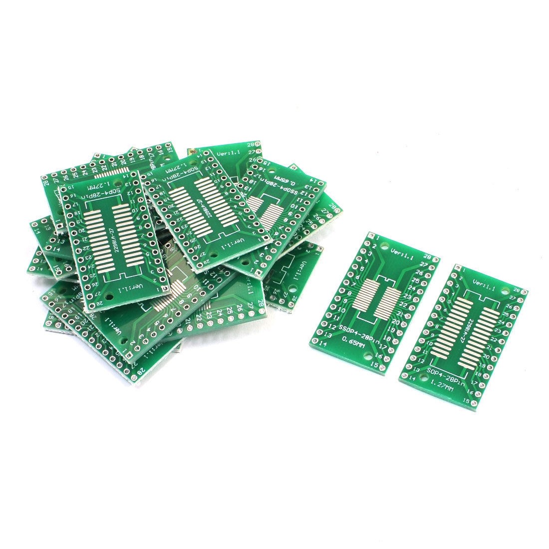 20PCS SOP28 SSOP28 TSSOP28 to DIP28 Two Sides Adapter PCB IC Converter Plate