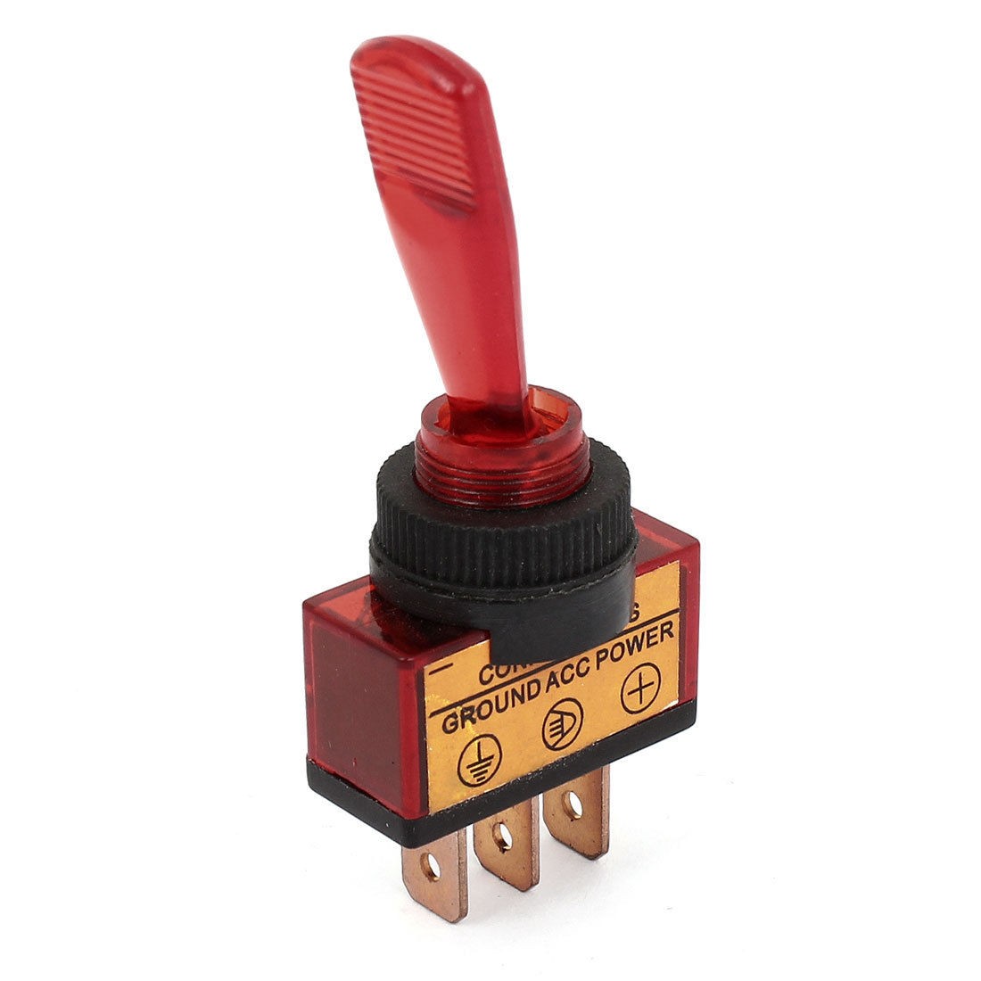 DC 12V Off Road Car 3 Pins 2 Position On/Off SPST Red Toggle Switch