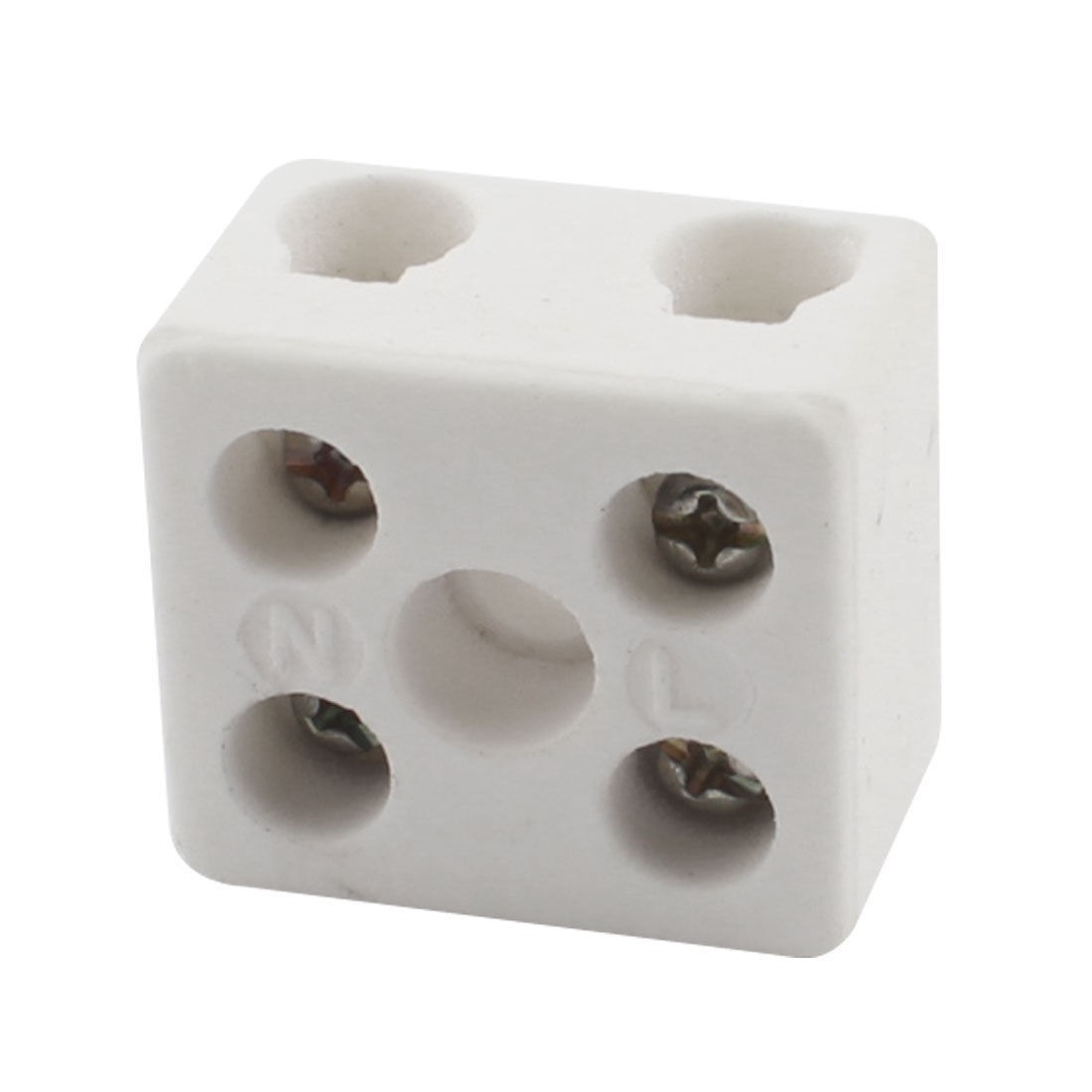 Connector Porcelain Ceramic Terminal Block 2 Way 5 Hole AC 250V 600C