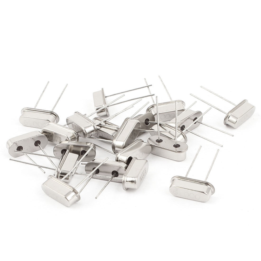 20 Pieces 6MHZ 6.000M 6M HZ Passive Quartz Crystal Oscillator Silver Tone HC-49S
