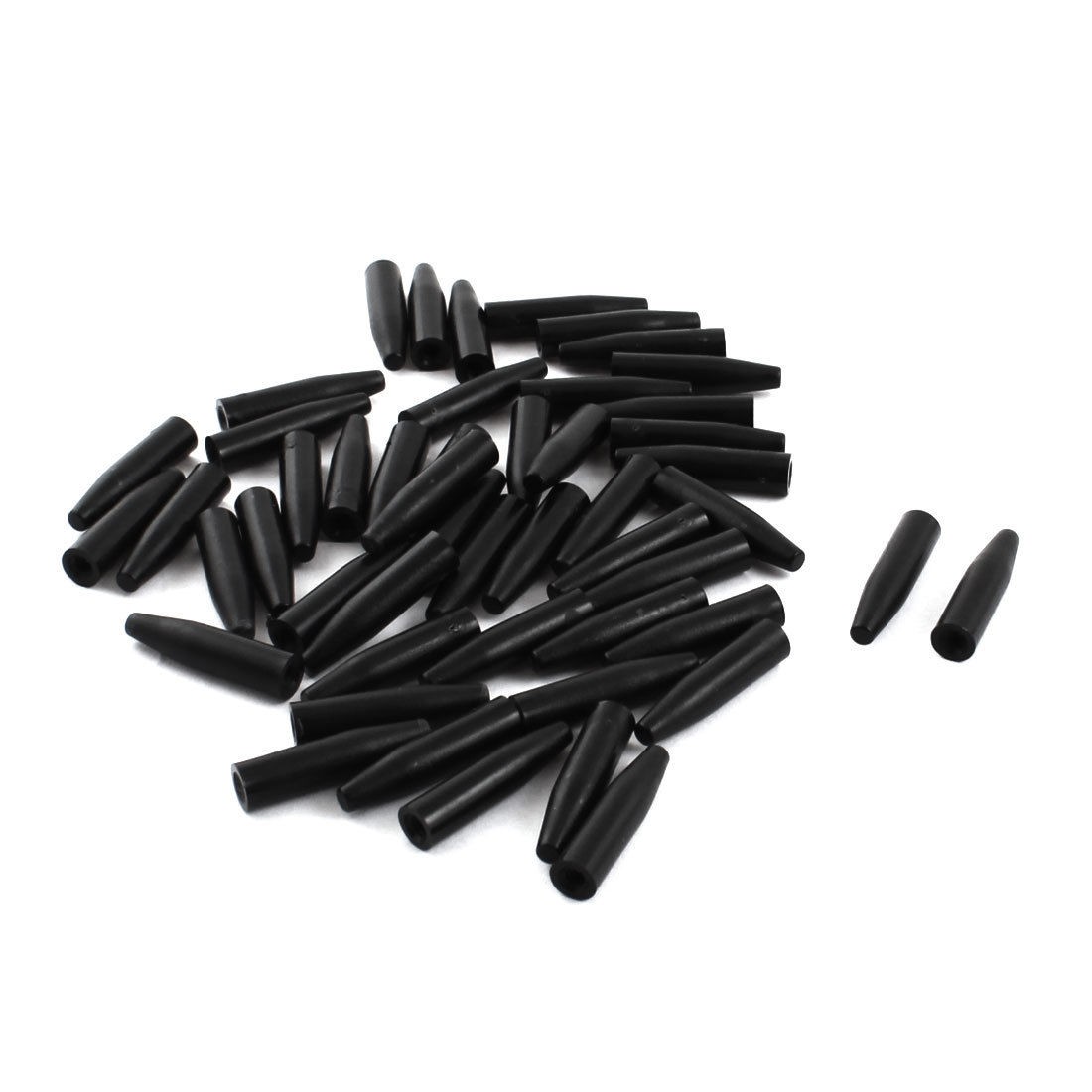 50Pcs 6x25mm Tapered Tip PCB Test Fixture Parts Plate POM Stand Holder Black