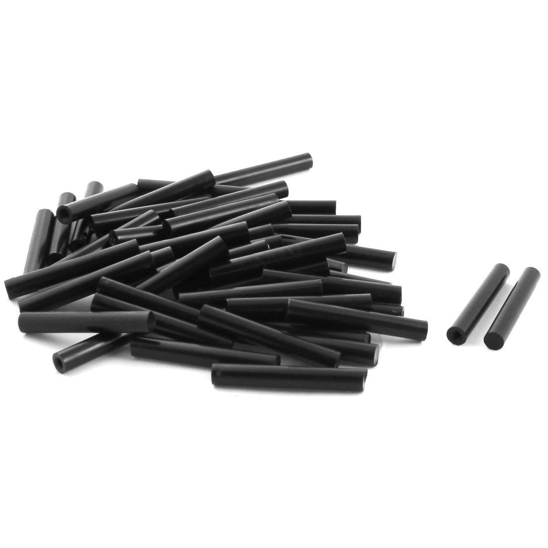 50Pcs 6x40mm PCB Test Flat End Fixture Parts Plate POM Stand Fixed Rod Black