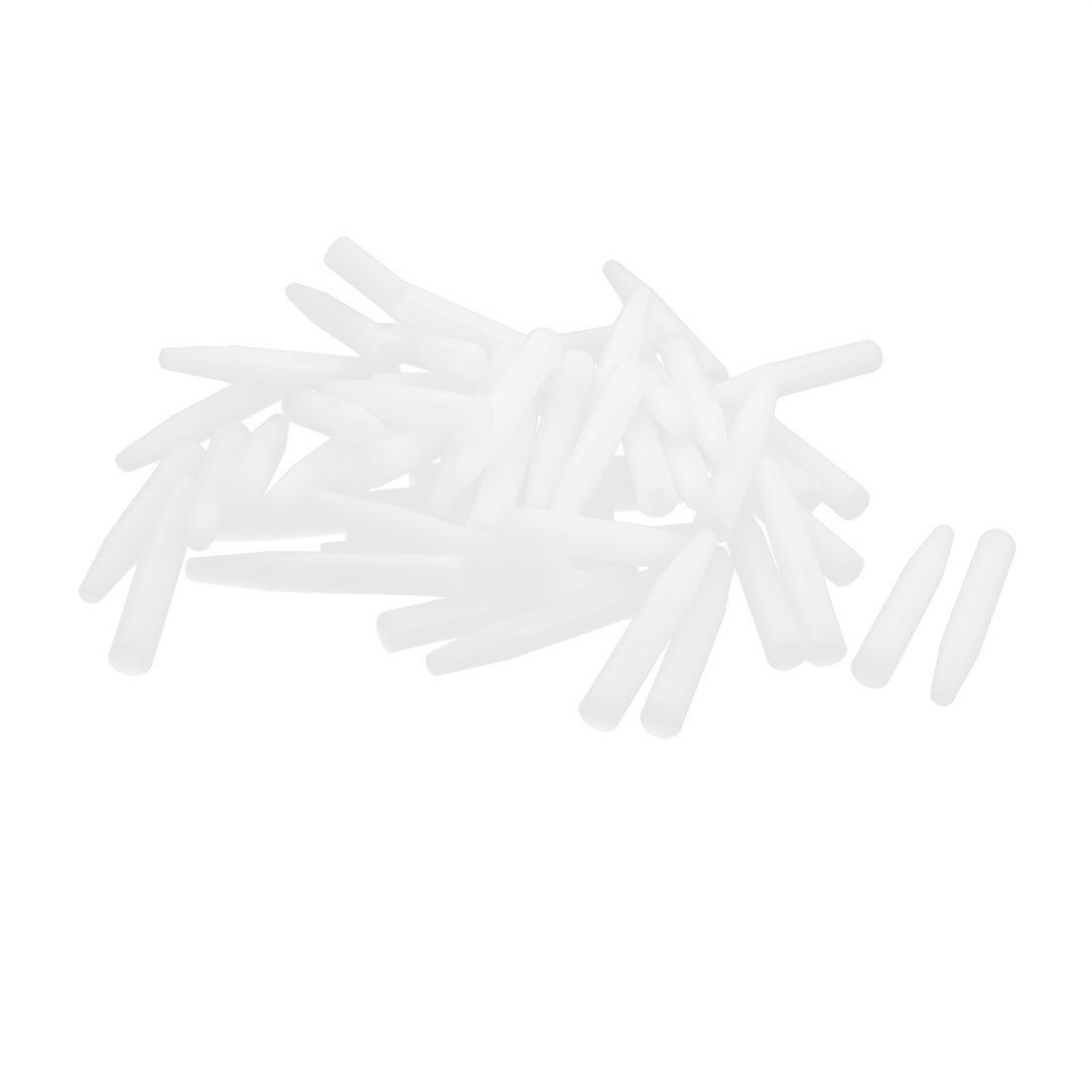 50Pcs 6x40mm Tapered Tip PCB Test Fixture Parts Plate POM Stand Holder White