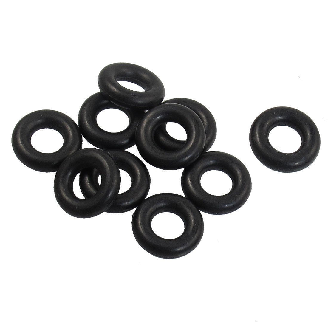 10 Pcs 5mm x 9mm x 2.4mm Rubber Sealing Oil Filter O Rings Gaskets