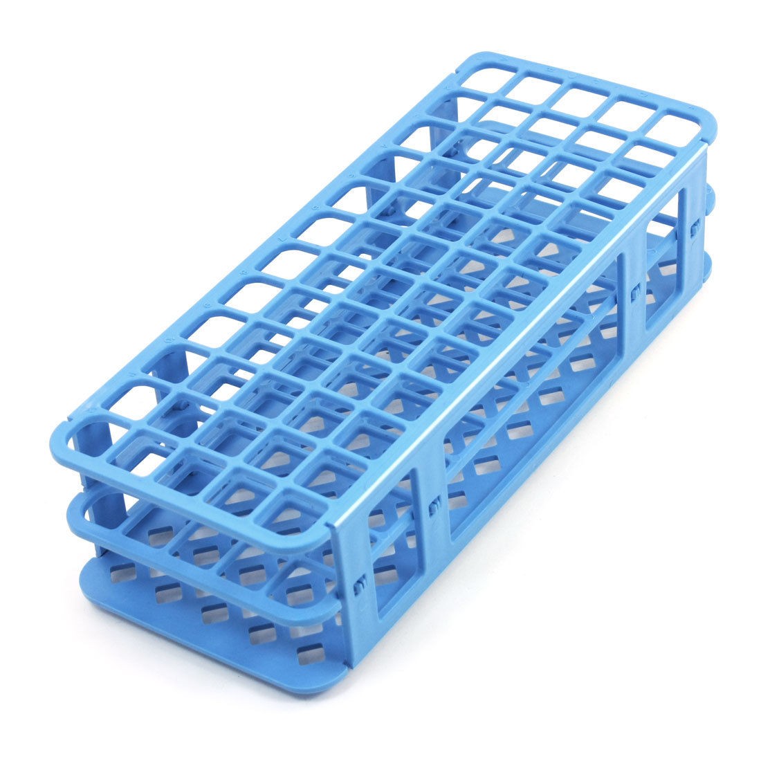 Lab Blue Plastic 60 Position 18mm Hole Test Tube Stand Rack