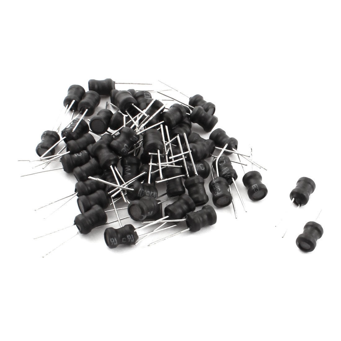 50Pcs 20mH 40mA 6x8mm 10% Tolerance Radial Lead Inductor Black