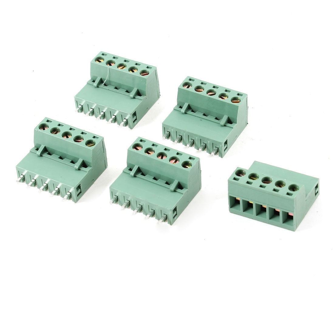 5 Pcs 5 Pins 5.08mm Spacing Screw Pluggable Terminal Block Connector