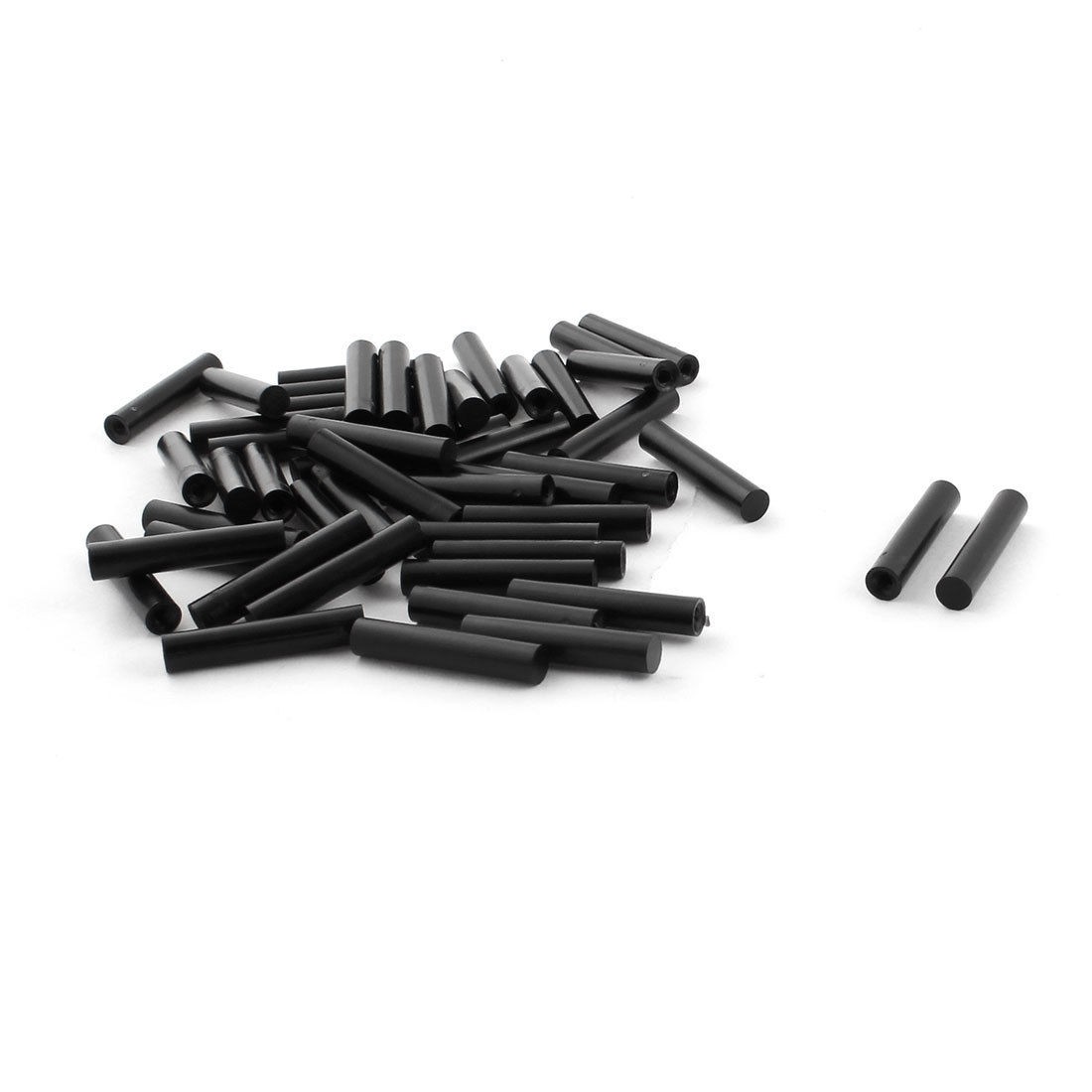 50Pcs 6x30mm PCB Test Flat End Fixture Parts Plate POM Stand Fixed Rod Black