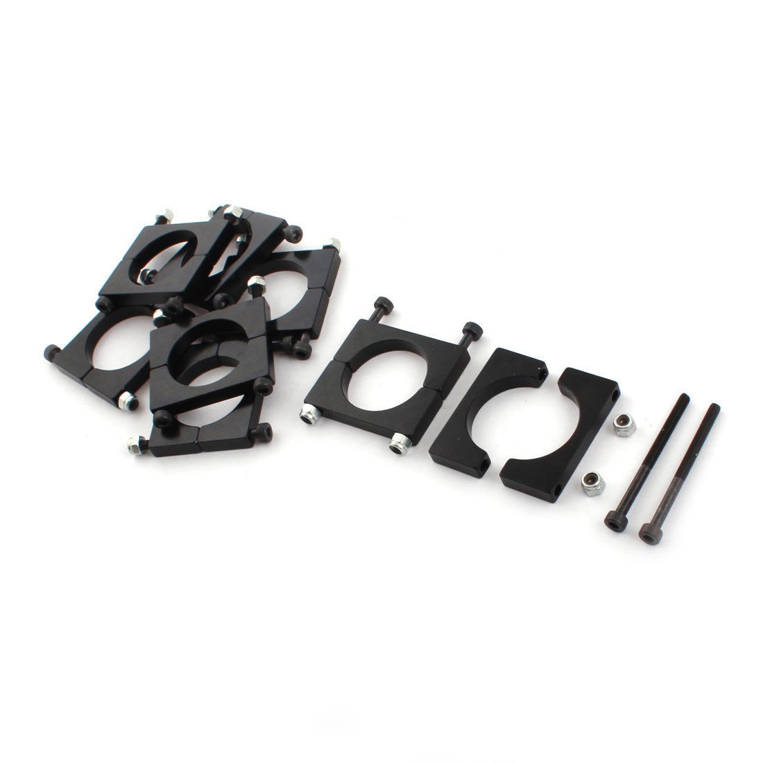 8 Pcs 25mm Black Aluminum Clamp for Carbon Fiber Tube RC Quadcopter Hexrcopter