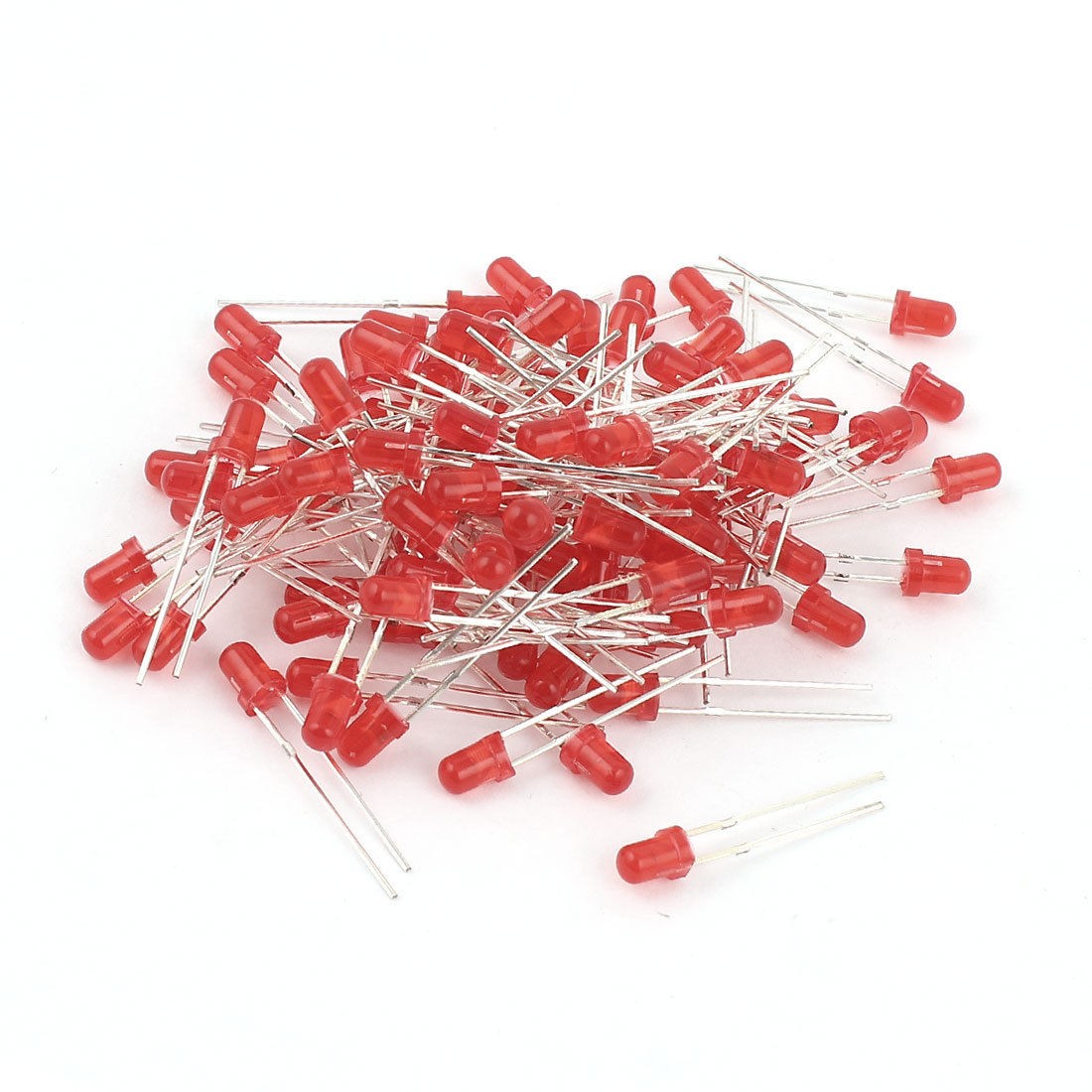 100 x Round 3mm Head LED Red Light Emitting Diodes