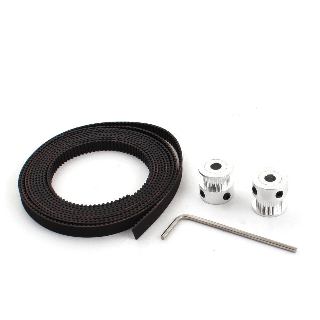 4mm Hex Grub Screw 2M Open End Belt S2M Timing Pulley Set for RepRap 3D Printer