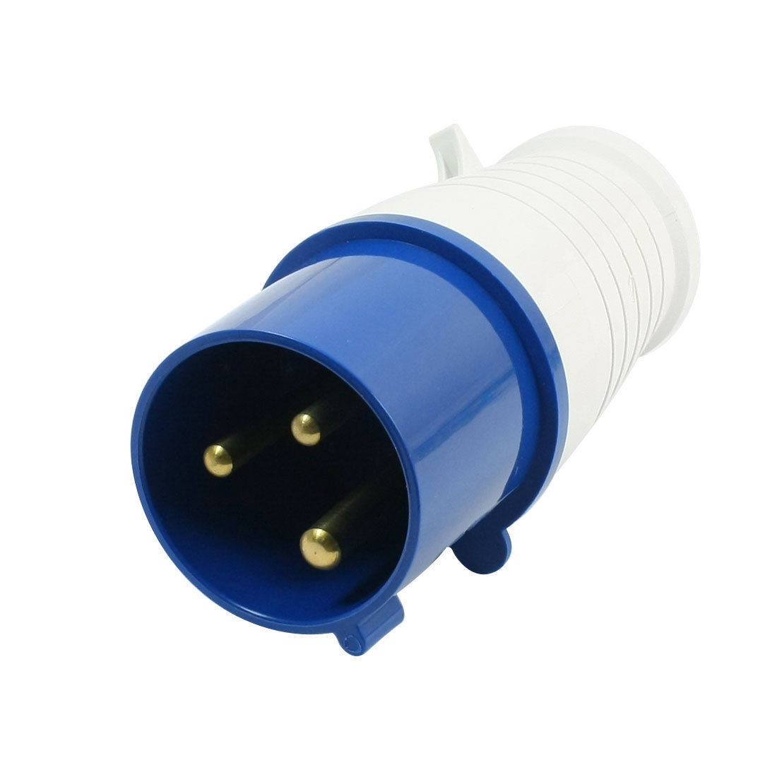 AC 220-250V 32A IP44 3-Pin Male Industrial Waterproof Plug Blue White