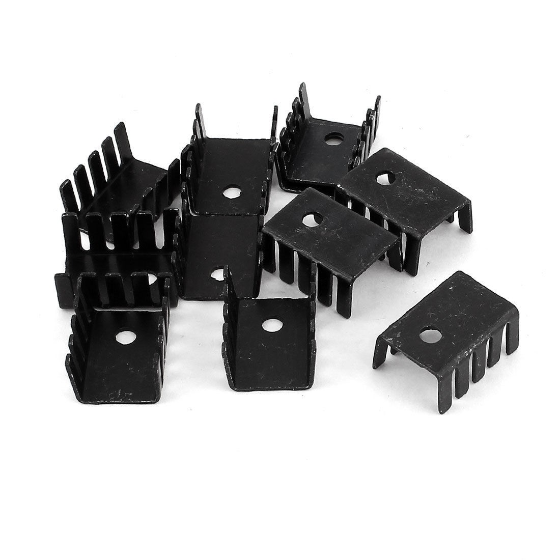 10 x Black Aluminum Heat Sink 19x15x10mm for TO-220 Transistors