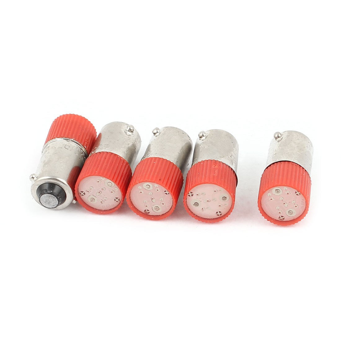 5 Pcs 10mm Round Shaped Head Red LED Light Signal Indicator Lamp AC 220V/240V 3A