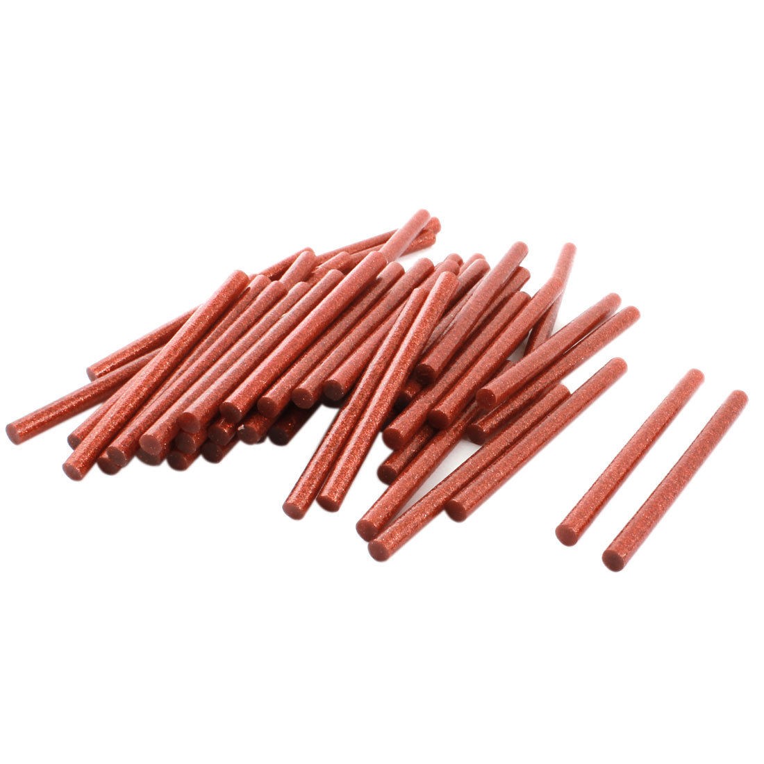 50Pcs Red Glitter Hot Melt Glue Sticks 0.28" x 4" for Electric Tool Heating Gun