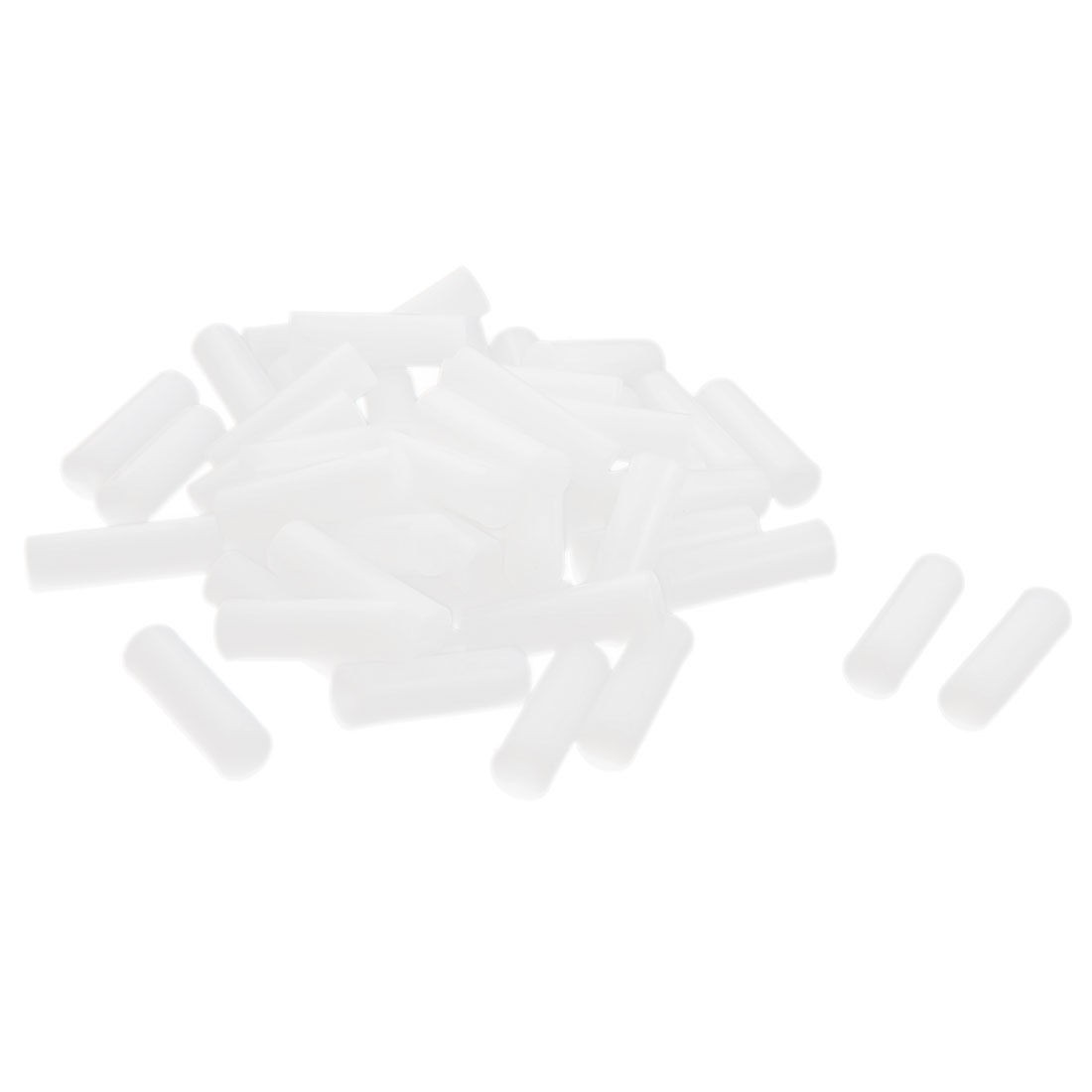 50Pcs 6x25mm PCB Test Flat End Fixture Parts Plate POM Stand Fixed Rod White