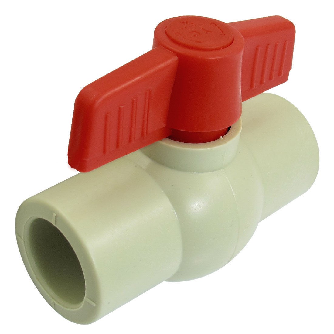 Red Handle 24mm x 24mm Slip Ends Full Port PPR Ball Valve