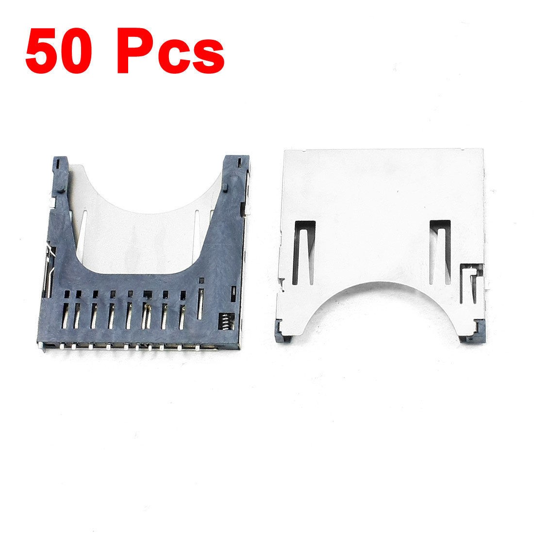 50Pcs SD Card Sockets Connectors Replacements 29 x 28.5 x 2.5mm