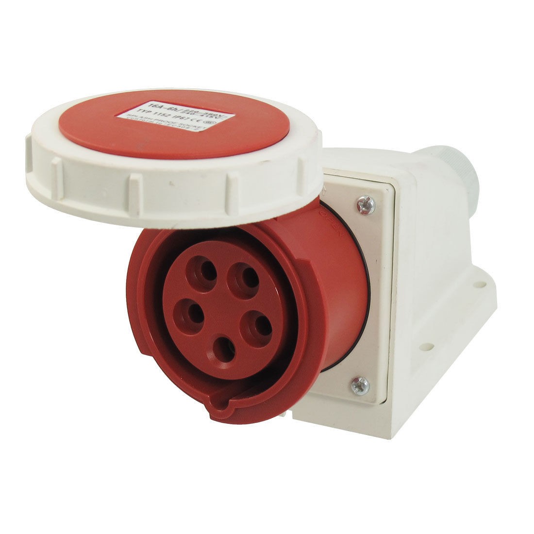 AC 220-380V/240-4<wbr/>15V 16A IEC309-2 4 P Panel Mount Industrial Socket