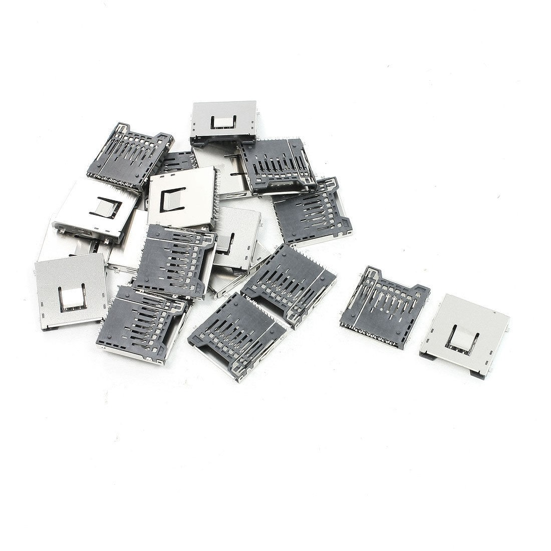 20 Pcs SD Memory Card Sockets 1" x 1" x 0.1" for Camera MP4