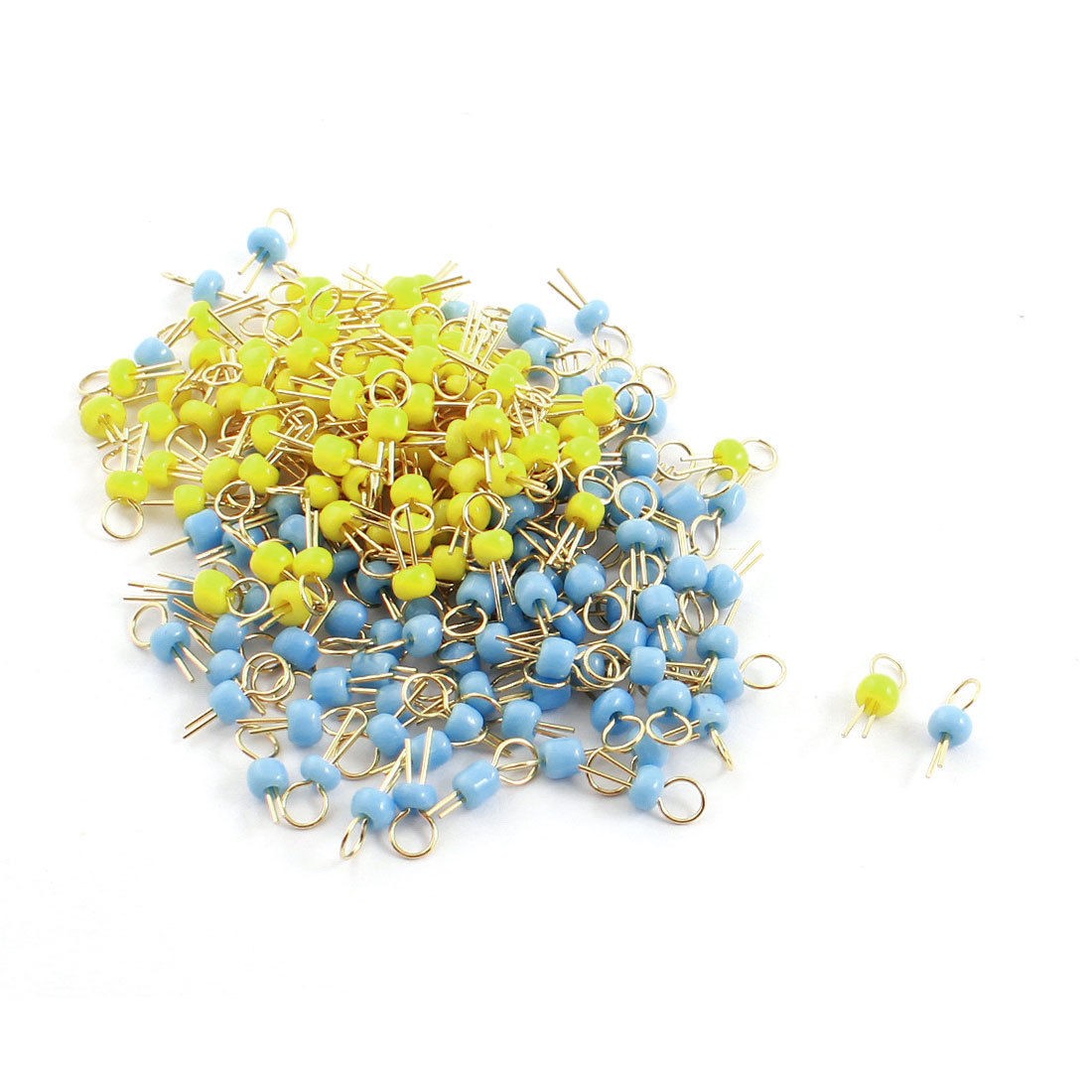 200 x PCB Board Breadboard DIY Electronic Test Endpoint Pin Blue + Yellow