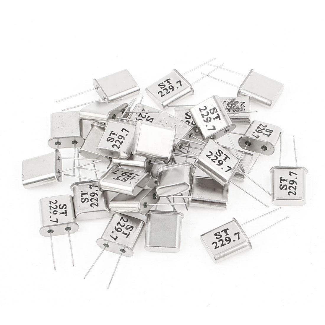 30 Pieces 229.7Mhz 229.700M Passive Quartz Crystal Oscillator Silver Tone HC-49U