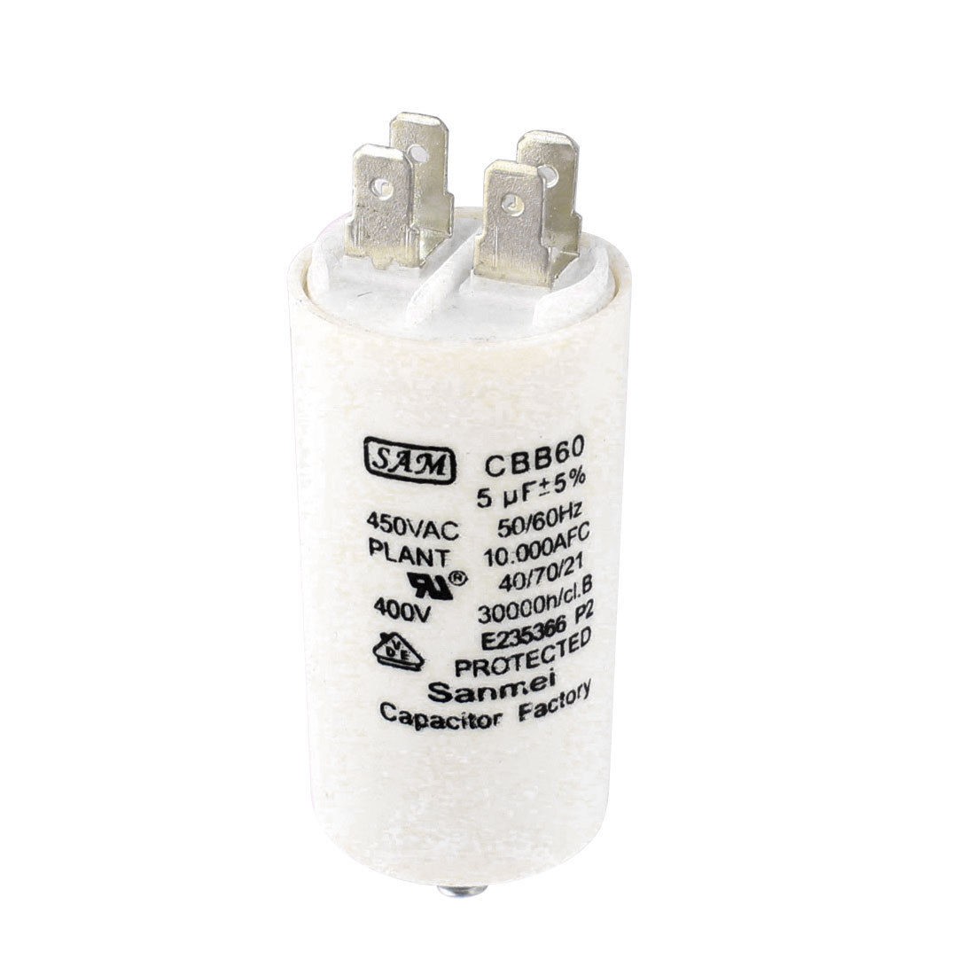 AC 450V 5uF 5% Tolerance Polypropylene Film Machine Motor Run Capacitor CBB60