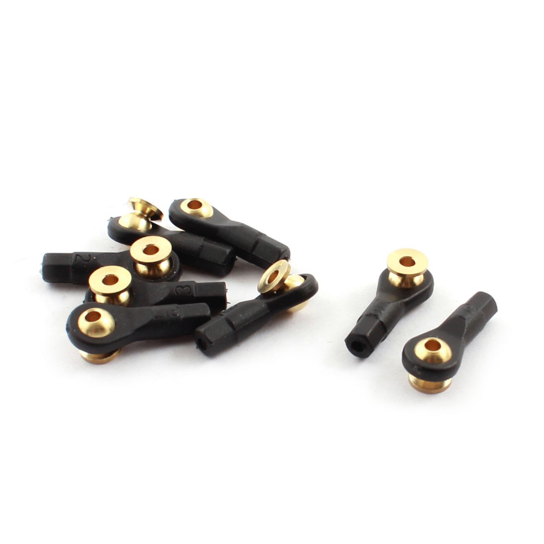 8Pcs RC Car Spare Parts Tie Rod Ends Brass Ball Link 2x2x19mm