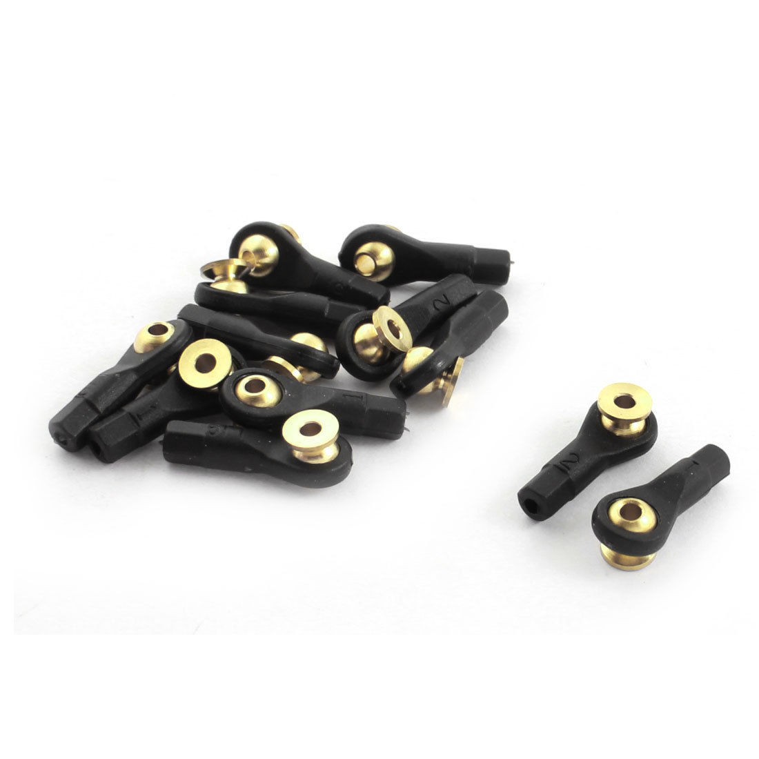 12Pcs RC Car Spare Parts Tie Rod Ends Brass Ball Link 2x2x19mm