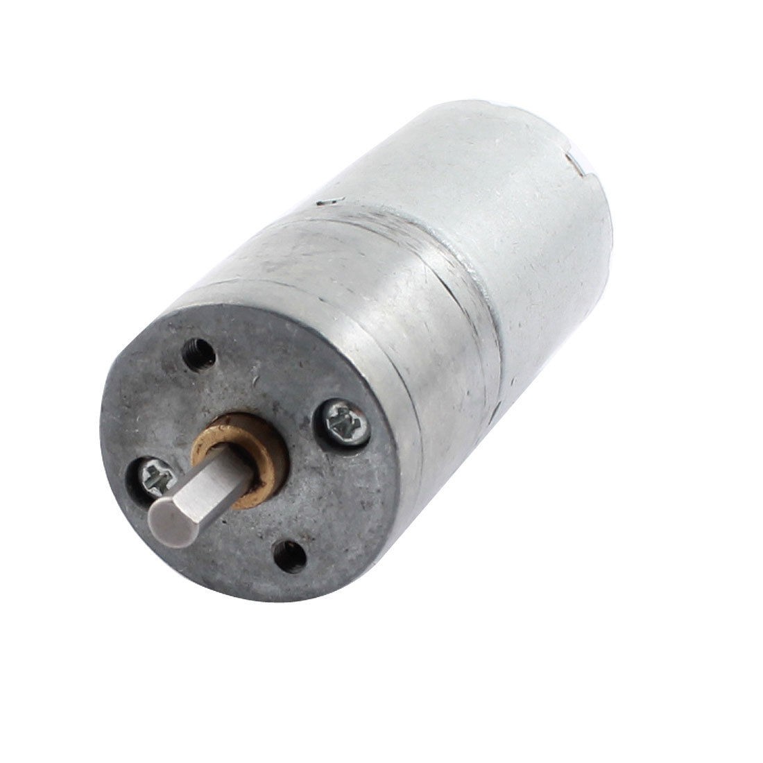 4mm Dia Shaft Soldering Pin Cylinder Gear Box DC Geared Motor 12V 37 RPM