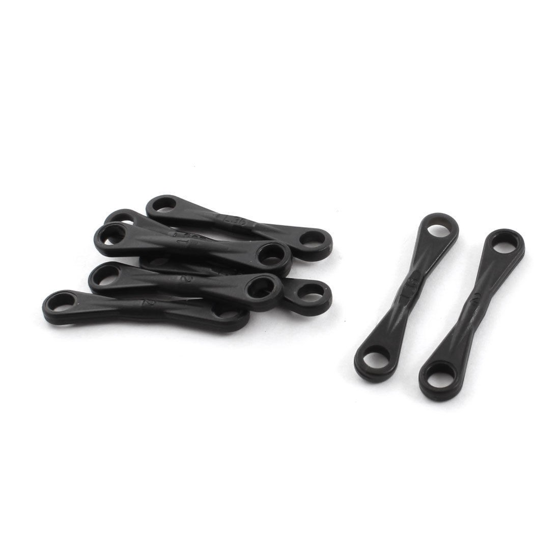 8Pcs Black Plastic Two Ended Linkage Buckles Joints 5x29x36mm for RC Helicopter