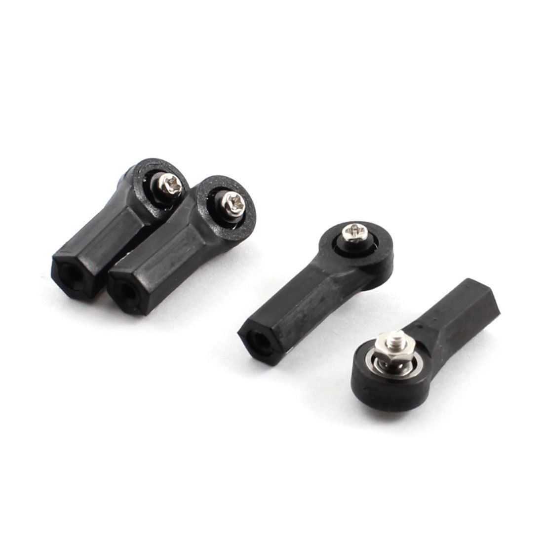 4Pcs RC Plane Spare Parts Push Rod End Bearing Link 2x5.5x22mm Black
