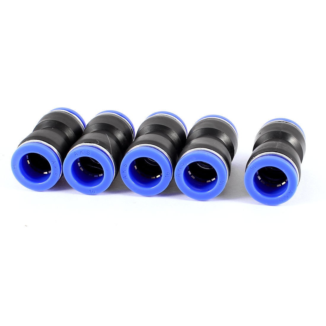 16mm to 16mm Push in Fittings One Touch Straight Coupler Quick Connectors 5 Pcs