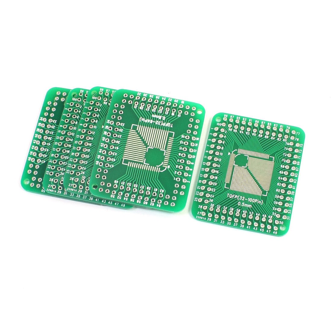 5 Pcs 32-100Pin TQFP to 32-64Pin FQFP Double Sides Adapter PCB Plate