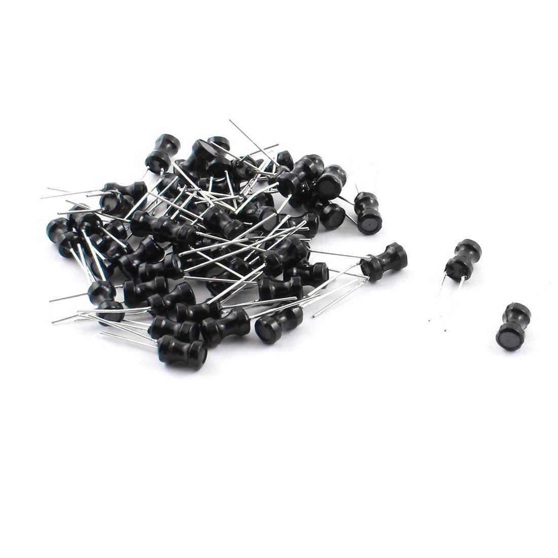 50Pcs 560uH 200mA 4x6mm 10% Tolerance Radial Lead Inductor Black