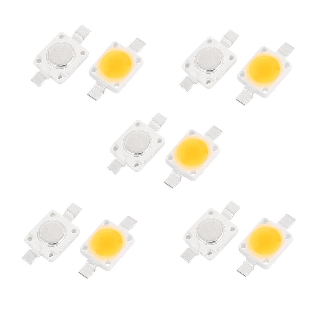 10pcs Warm White Light SMD 6070 LED Bead Chip Bulb 3.0-3.6V 350mA 1W 80LM