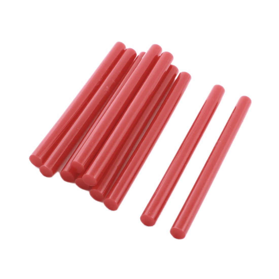 10 Pcs Red Hot Melt Glue Gun Adhesive Sticks 7mm x 100mm for Crafting Models