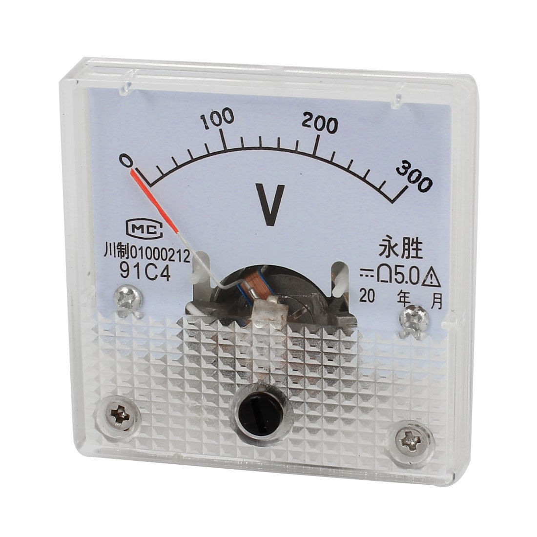 DC 0 to 300V Measuring Range Class 5.0 Accuracy Panel Gauge Voltmeter