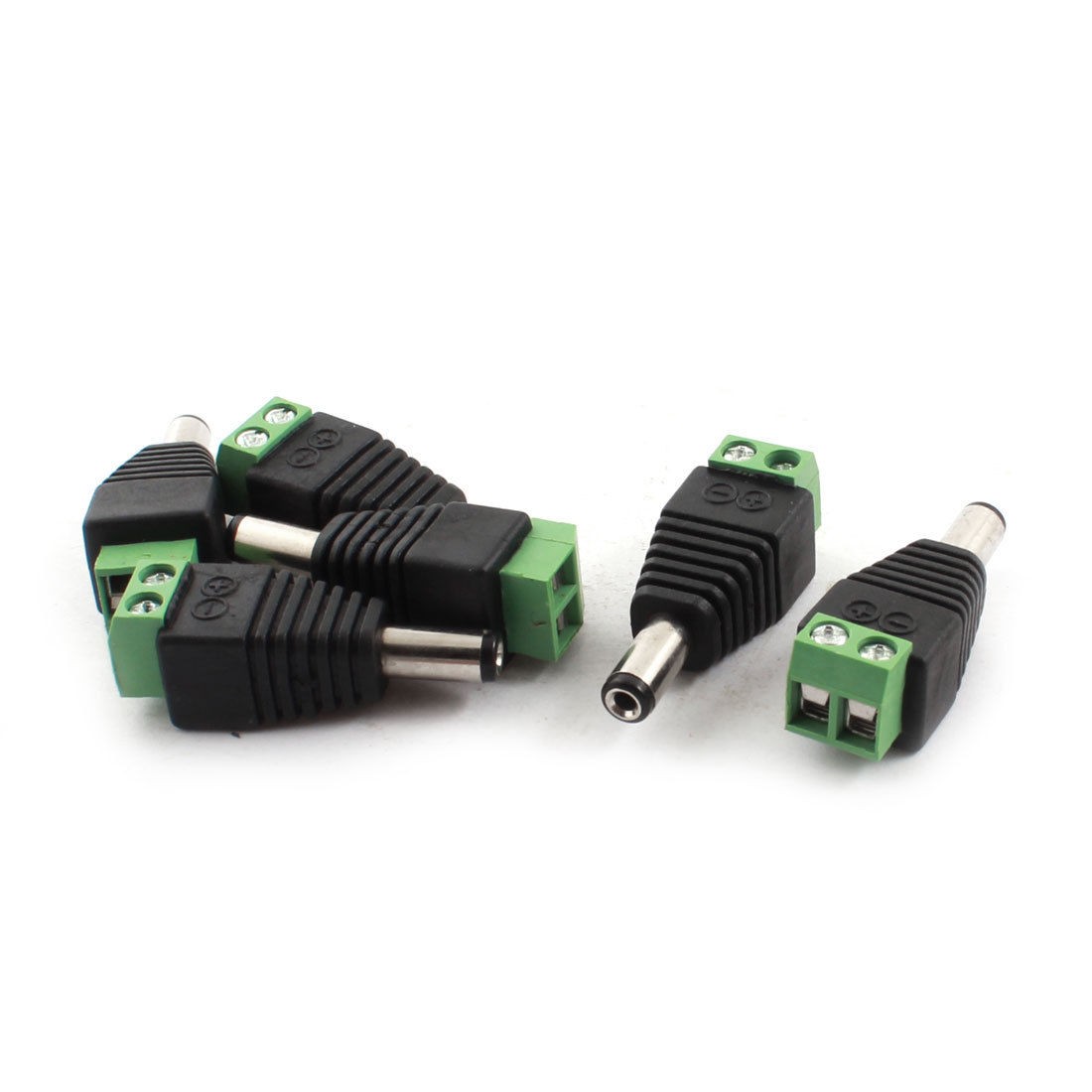 CCTV Camera 5.5 x 2.1mm DC Power Male Plug Connector Adapter 6Pcs