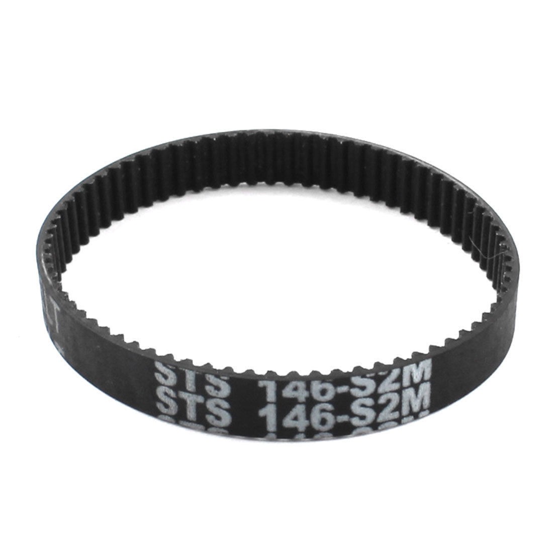 S2M-146 73 Teeth 6mm Width Black Rubber Cogged Industrial Timing Belt