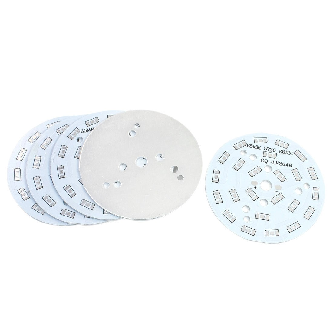 5Pcs 65mm Circle Aluminum PCB Circuit Board for 24 x 1/2W 5730 SMD LED