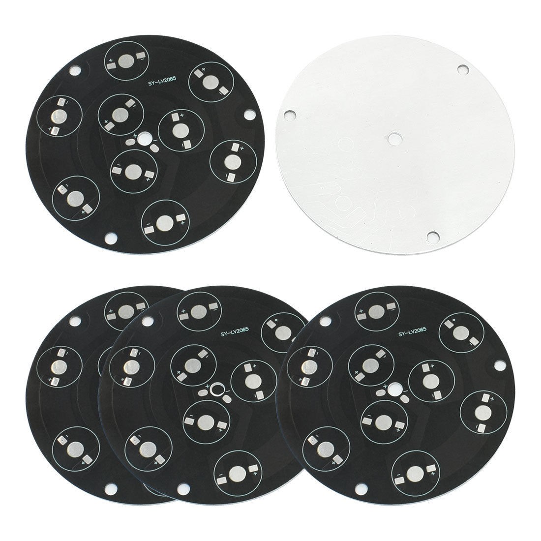 5PCS 10cm Dia Plate Aluminum PCB Circuit Board for 9 x 1W/3W LEDs in Series