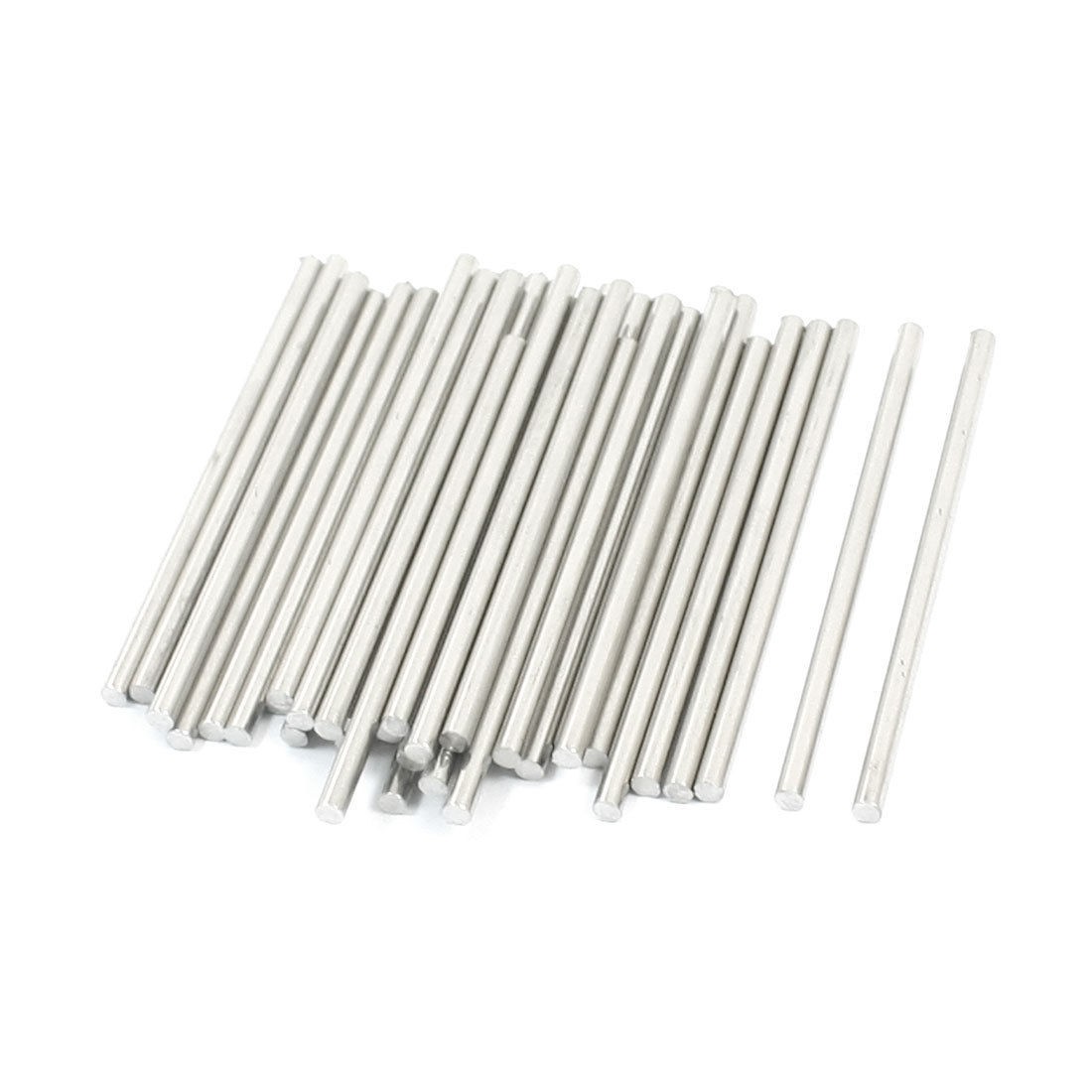 40Pcs 45 x 2mm Hardware Tools Stainless Steel Round Rods for Car Model