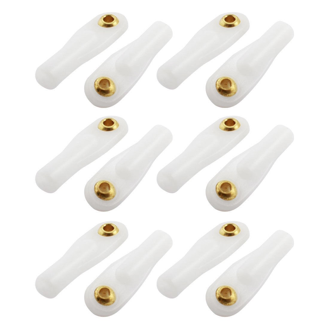 12Pcs 2X26X1.8mm Rod End Metal Ball Head Buckle Joints White for RC Climbing Car